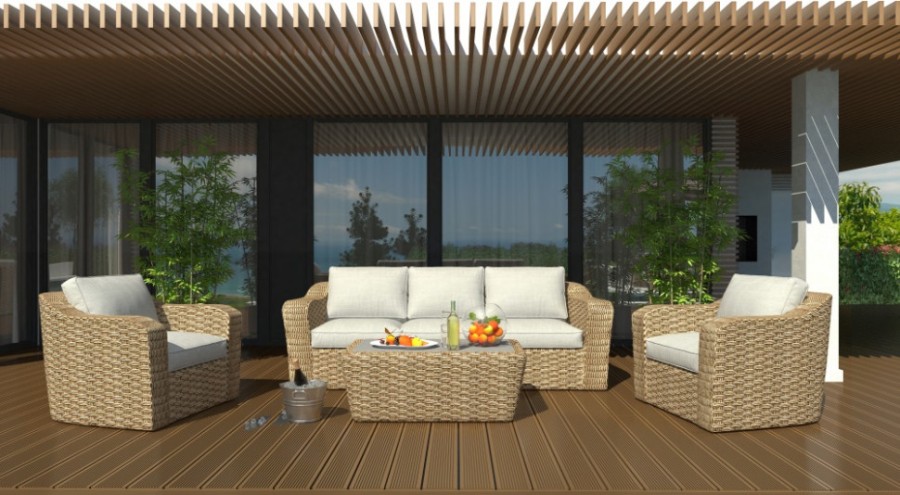 Диван 3-х местный Премьер Rotang Lux