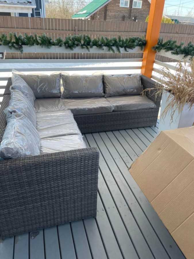 Комплект плетеной мебели YR825A Brown/Beige Афина