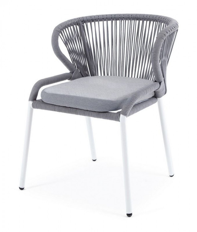 Плетеный стул из роупа Милан цвет светло-серый 4sis