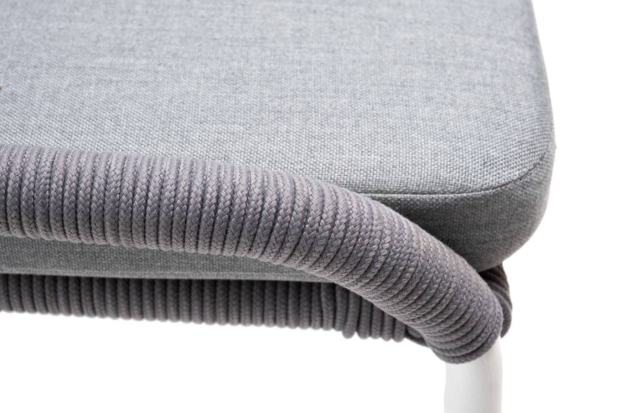 Плетеный стул Милан из роупа светло-серый 4sis