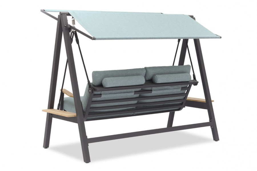 Садовые качели Malmo Антрацит/зеленый