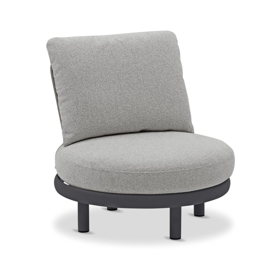 Кресло с пуфом Gotland, антрацит/серый Brafab