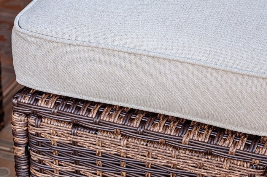 Угловой комплект из искусственного ротанга ZORRO WOOD DOUBLE коричневый Royal Family