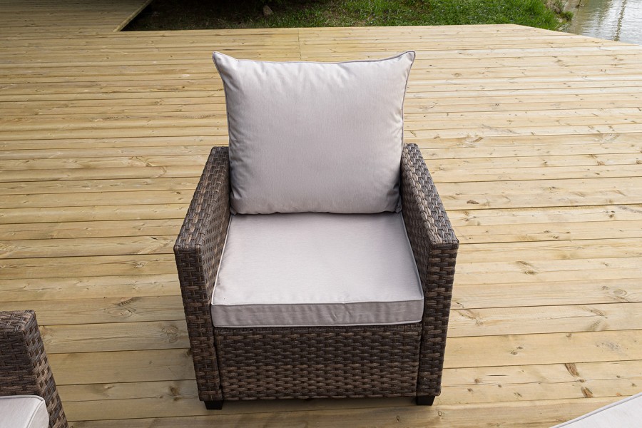 Лаунж-зона из искусственного ротанга Бостон, коричневый 4sis