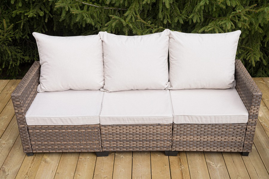 Лаунж-зона из искусственного ротанга Бостон, коричневый 4sis