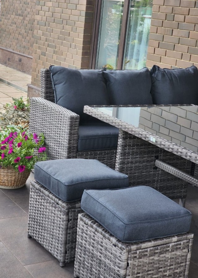 Комплект мебели из искусственного ротанга ZORRO PLUS серый