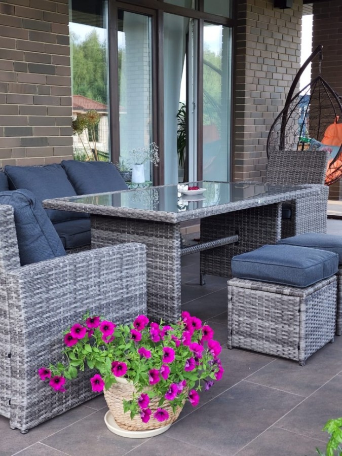 Комплект мебели из искусственного ротанга ZORRO PLUS серый