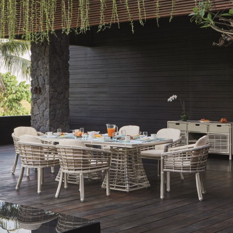 Стол из искусственного ротанга Бамбук Rotang Lux