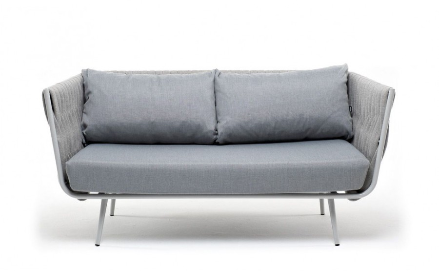 Диван 2-местный из роупа Монако светло-серый 4sis