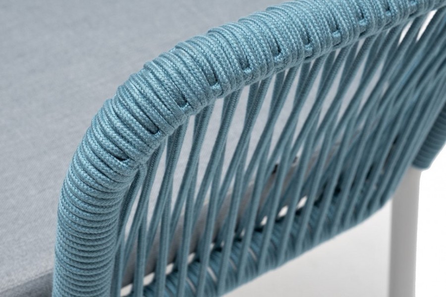 Плетеный стул Лион из роупа бирюзовый 4sis