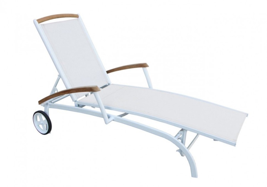 Шезлонг Andy white Brafab