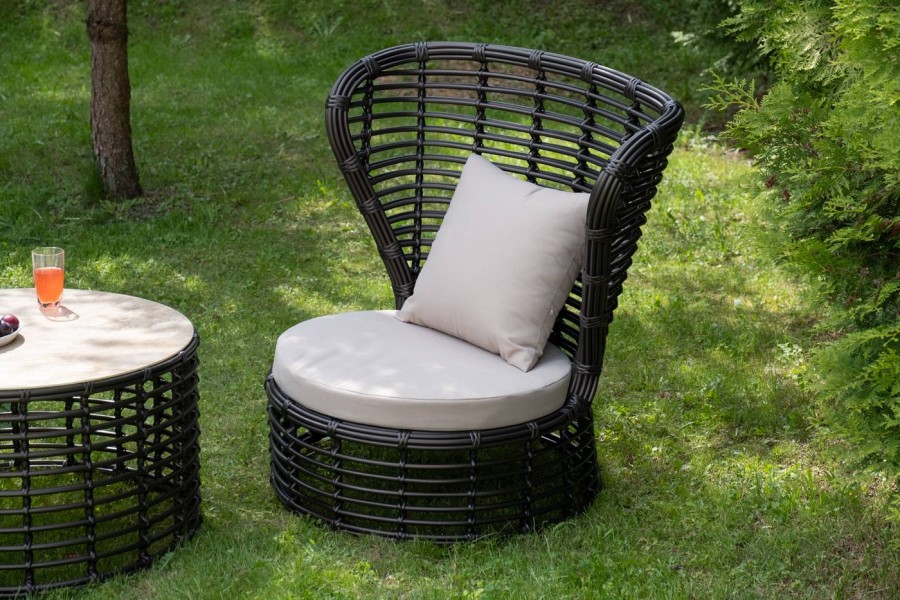 Кофейный комплект Парма из искусственного ротанга, бронзовый 4sis