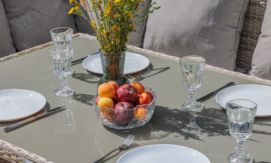 Угловой комплект из искусственного ротанга ZORRO WOOD DOUBLE бежевый Royal Family