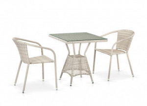 Комплект плетеной мебели из искусственного ротанга T706/Y137C-W85 2Pcs Latte Афина