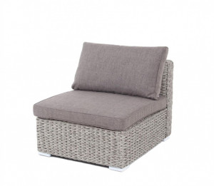 Модуль прямой с подушками Лунго гиацинт cерый 4sis