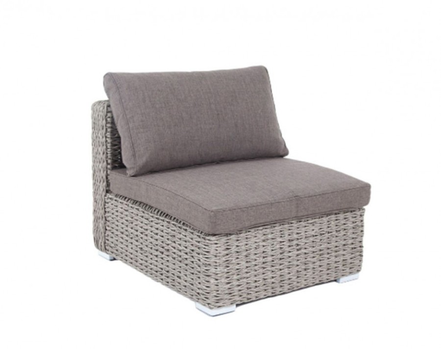 Модуль прямой с подушками Лунго гиацинт cерый 4sis