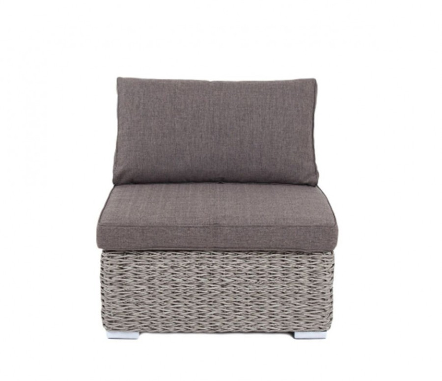 Модуль прямой с подушками Лунго гиацинт cерый 4sis