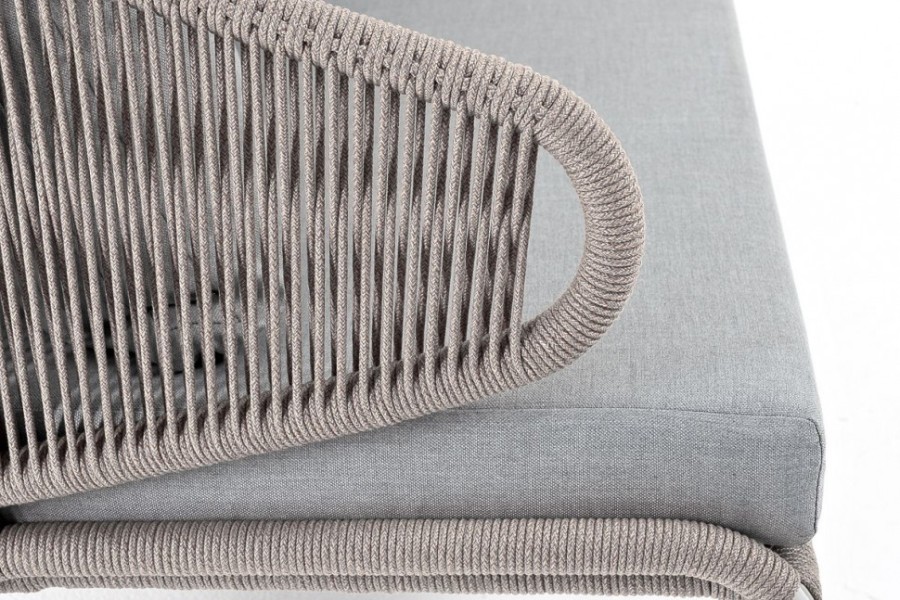 Диван 2-местный Милан из роупа серый 4sis