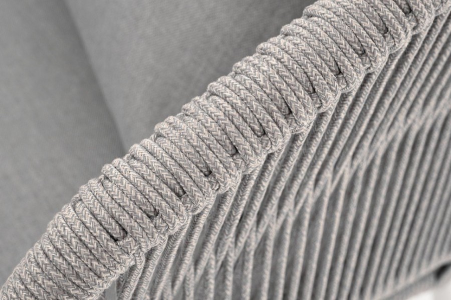 Диван 2-местный Милан из роупа серый 4sis