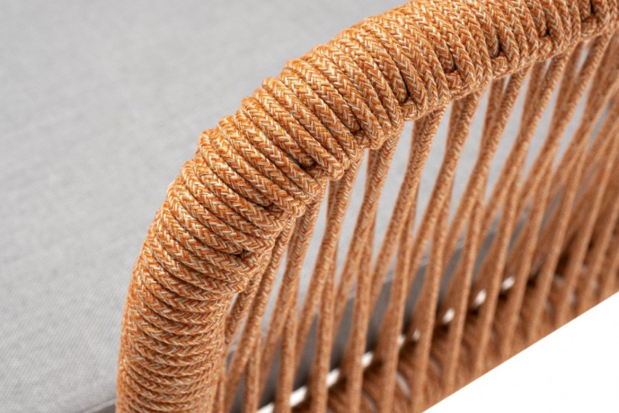 Плетеный стул Лион из роупа оранжевый 4sis
