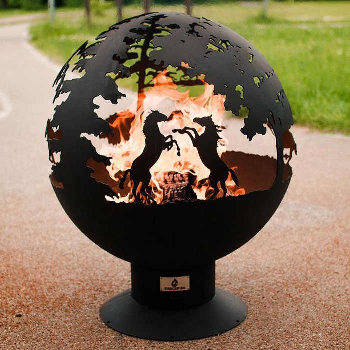 Уличный очаг сфера Дикий Запад FIRECUP