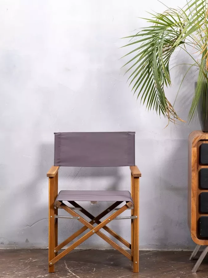 Стул складной из акации DIRECTOR серый Joygarden