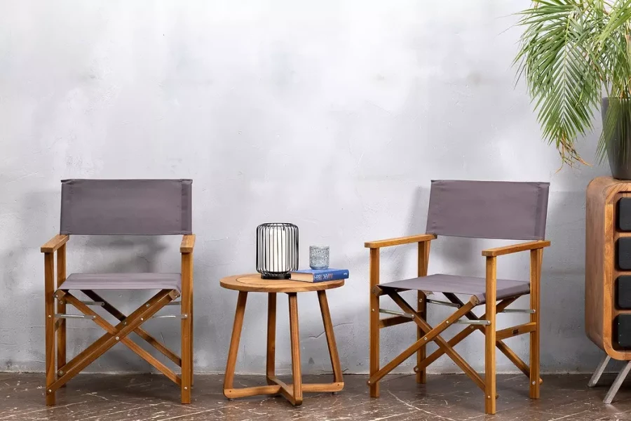 Стул складной из акации DIRECTOR серый Joygarden