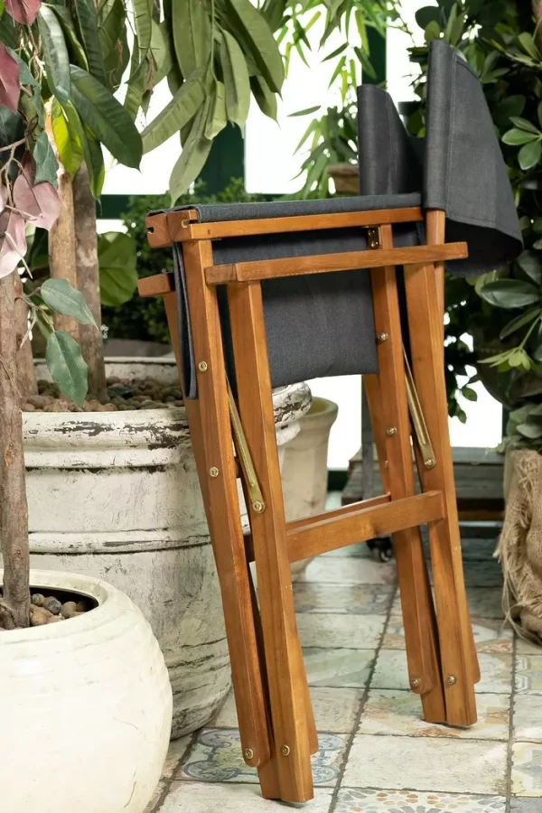 Стул складной из акации DIRECTOR серый Joygarden