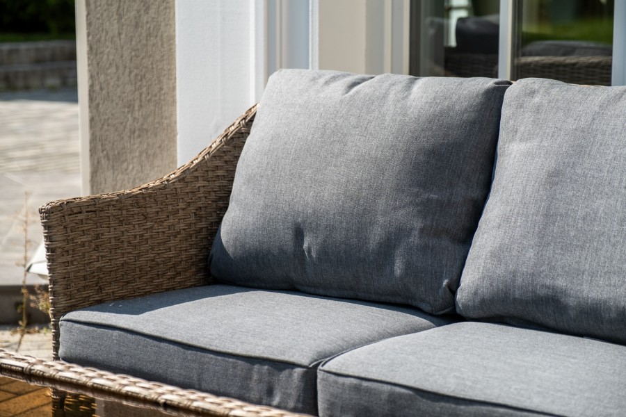 Лаунж-зона из искусственного ротанга Овьедо на 4 персоны, соломенный 4sis