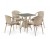 Комплект плетеной мебели из искусственного ротанга T706/Y137C-W85 Latte 4Pcs
