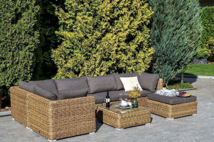 Журнальный столик плетеный Лунго гиацинт соломенный 4sis