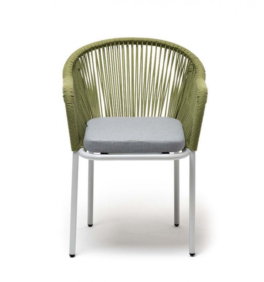 Плетеный стул Лион из роупа салатовый 4sis