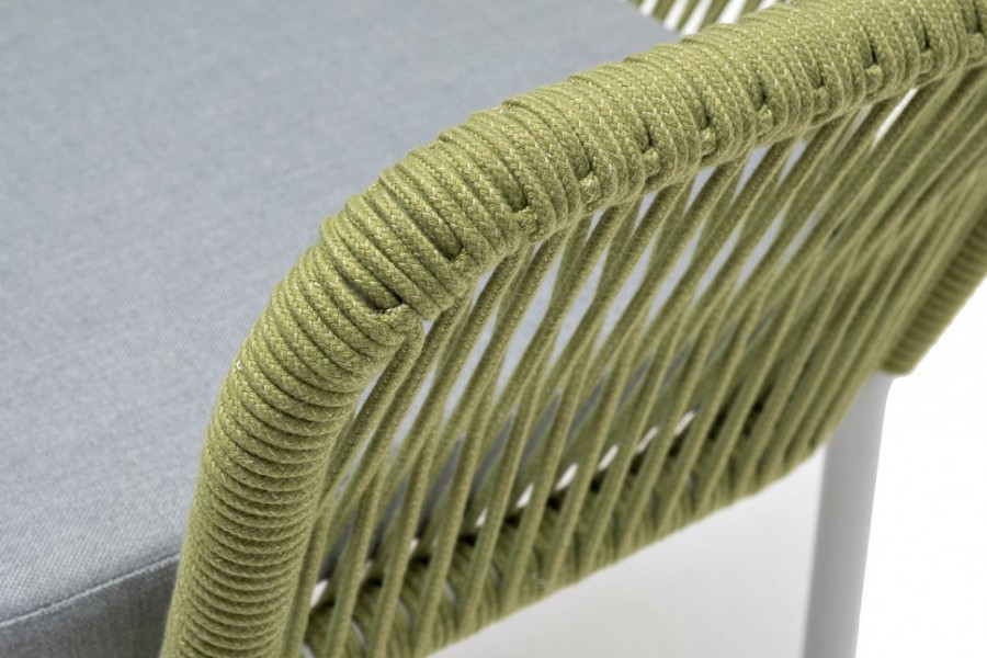 Плетеный стул Лион из роупа салатовый 4sis