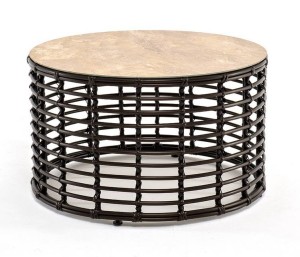 Журнальный столик Парма из искусственного ротанга, бронзовый 4sis