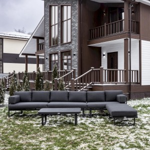 Лаунж-зона с угловым диваном из алюминия Giselle Royal Family