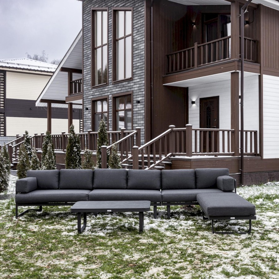 Лаунж-зона с угловым диваном из алюминия Giselle Royal Family