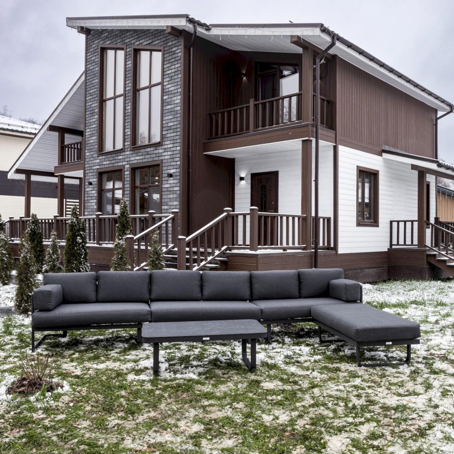 Лаунж-зона с угловым диваном из алюминия Giselle Royal Family