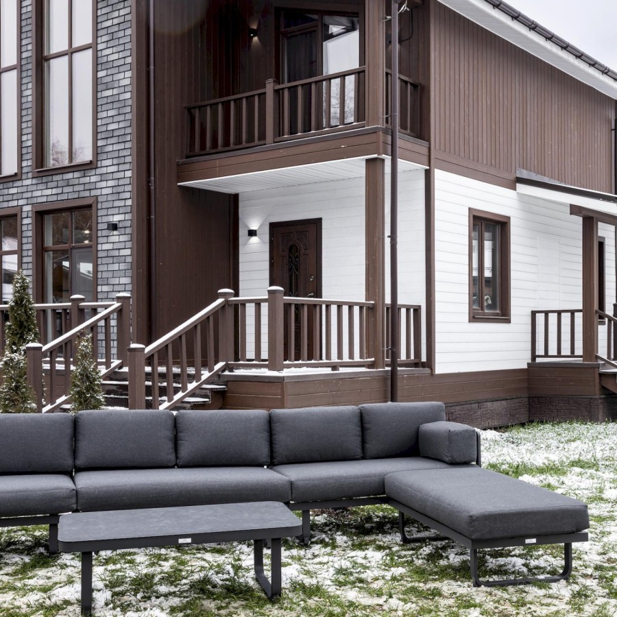 Лаунж-зона с угловым диваном из алюминия Giselle Royal Family