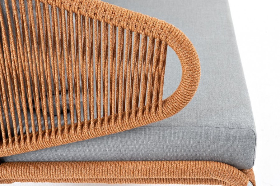 Диван 2-местный Милан плетеный из роупа оранжевый 4sis