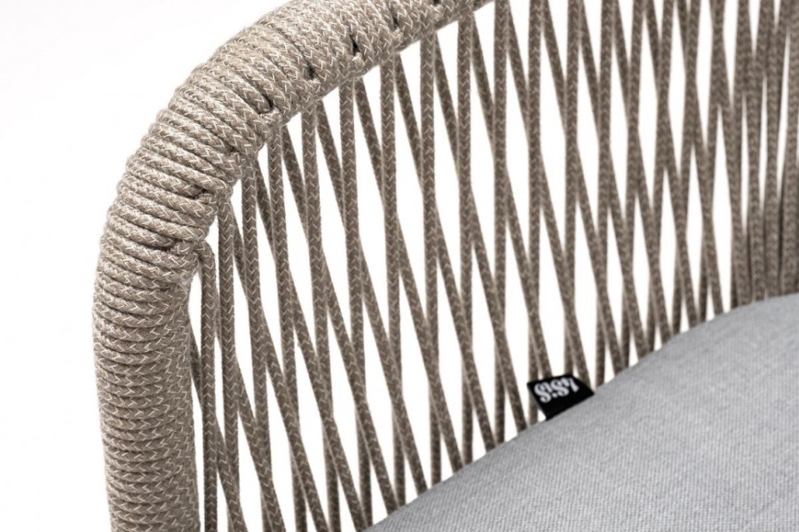 Плетеный стул Лион из роупа светло-серый 4sis