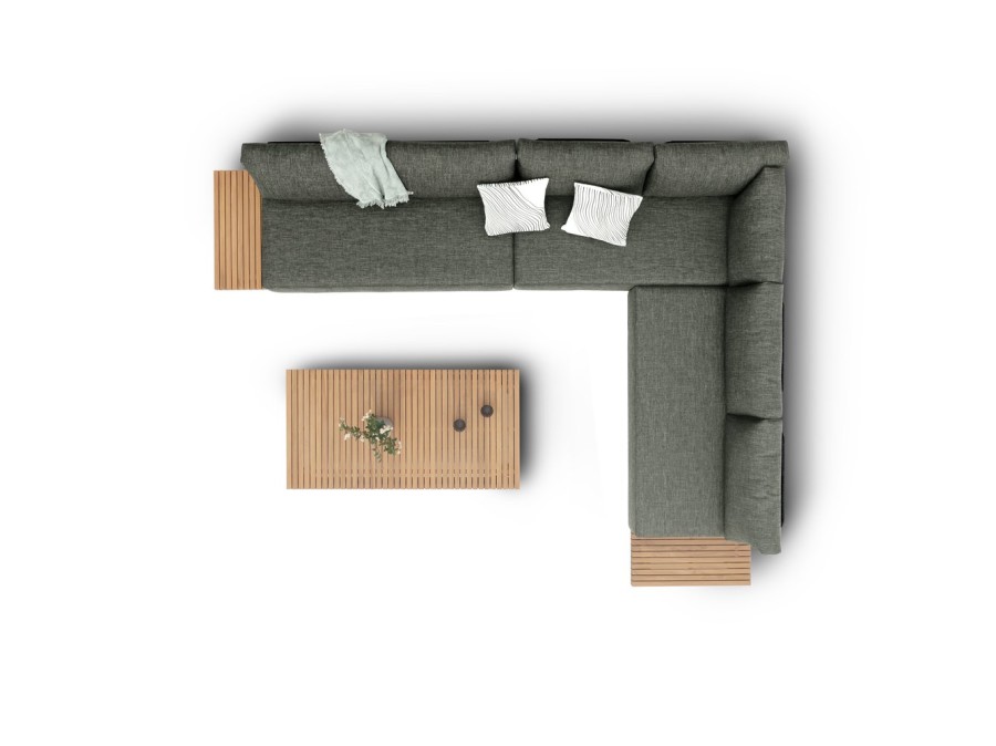 Комплект лаунж мебели Goteborg, антрацит/натуральный Brafab