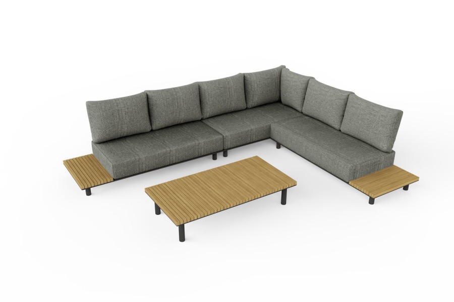 Комплект лаунж мебели Goteborg, антрацит/натуральный Brafab