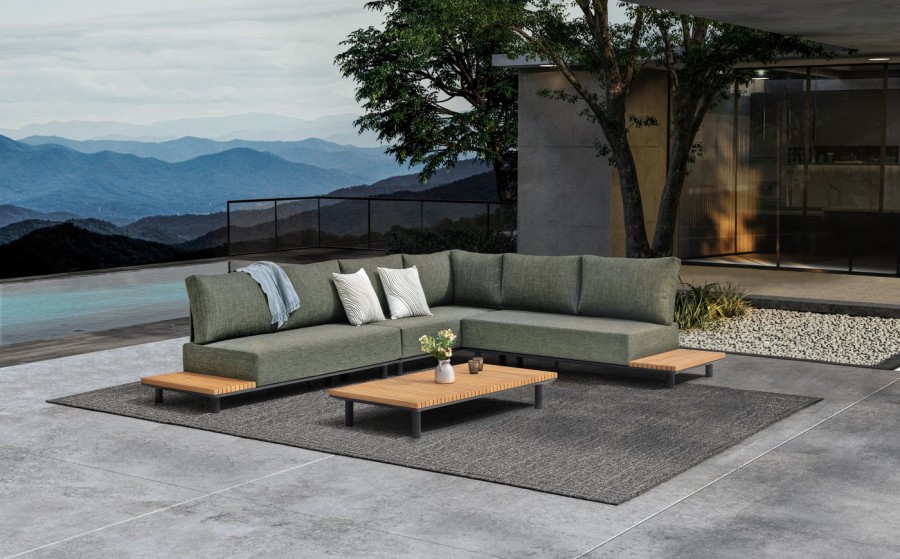 Комплект лаунж мебели Goteborg, антрацит/натуральный Brafab