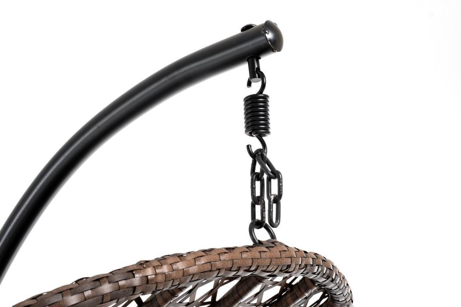 Подвесное кресло-кокон Виши из искусственного ротанга, серо-коричневый