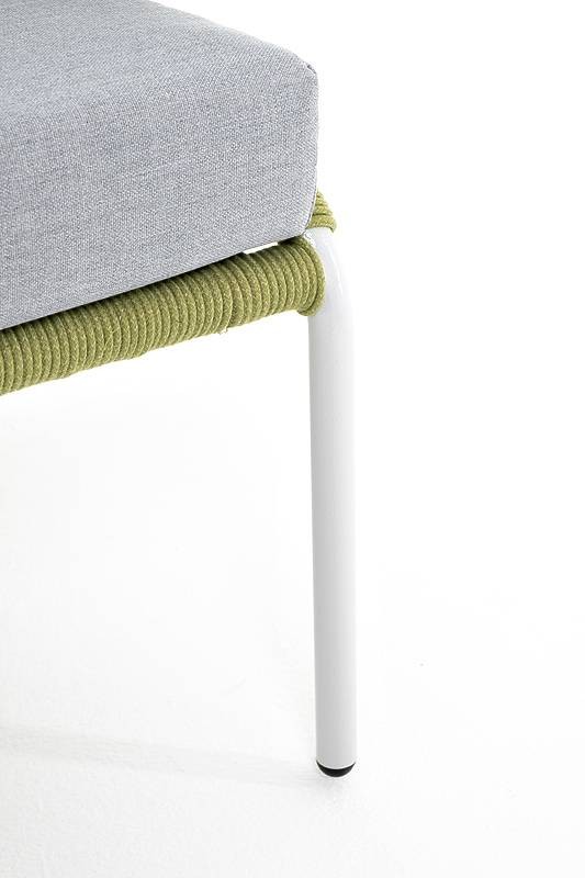 Диван 2-местный Милан плетеный из роупа салатовый 4sis