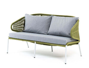 Диван 2-местный Милан плетеный из роупа салатовый 4sis Диван 2-местный Милан плетеный из роупа салатовый 4sis