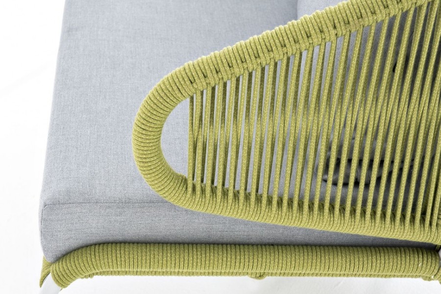 Диван 2-местный Милан плетеный из роупа салатовый 4sis