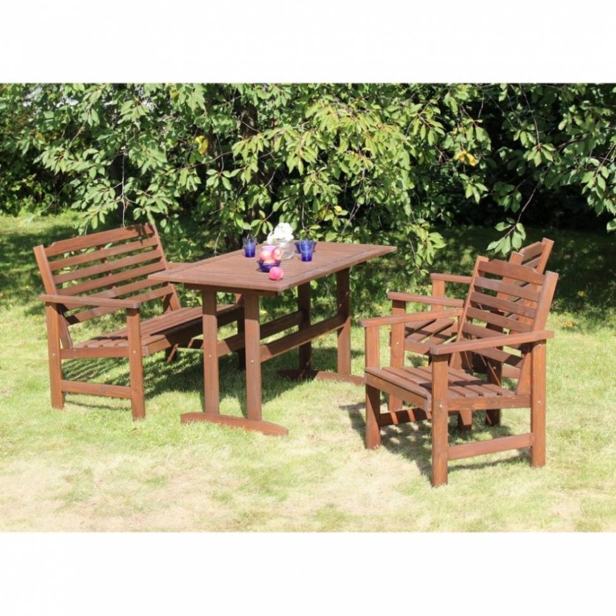 Набор мебели Стэнхамн из сосны, коричневый Garden