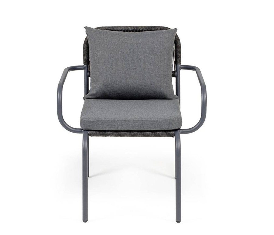 Cтул Нуар из роупа, темно-серый 4sis