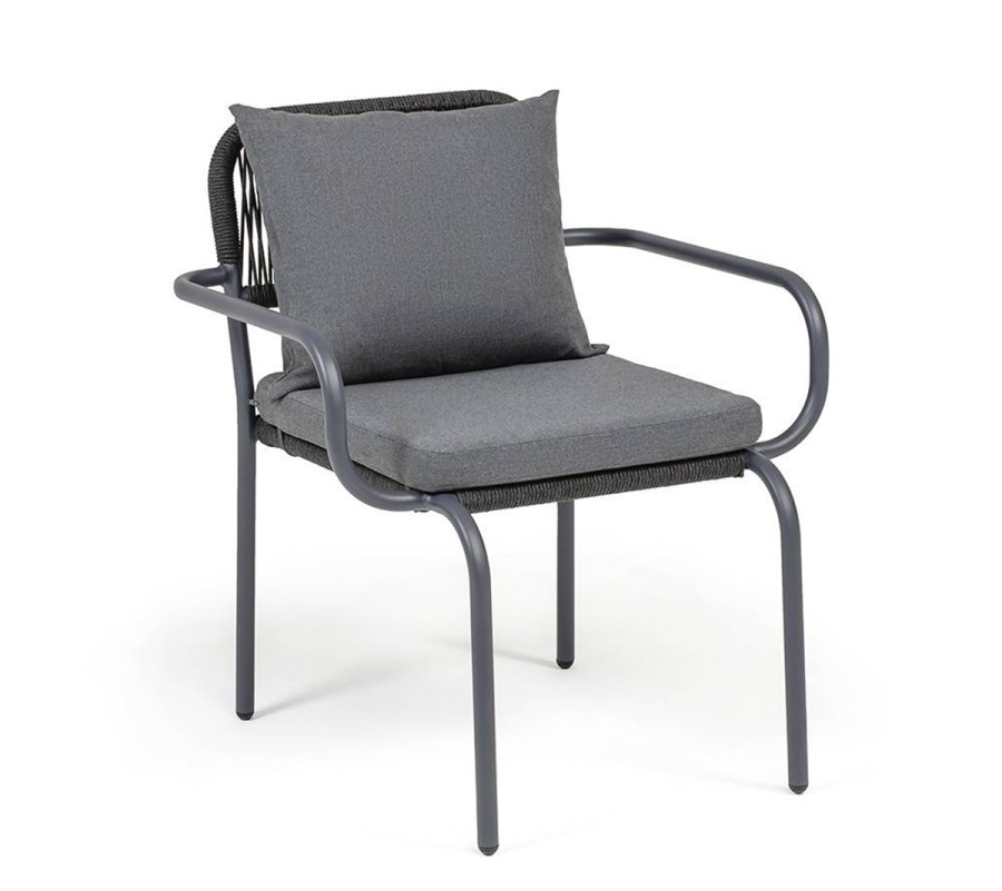 Cтул Нуар из роупа, темно-серый 4sis